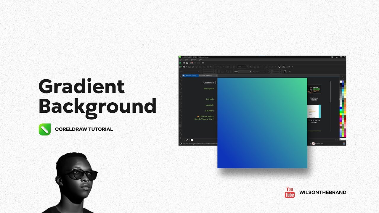HOW TO CREATE GRADIENT BACKGROUND USING CORELDRAW