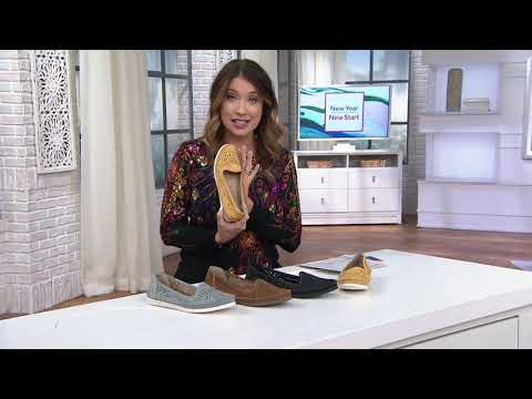 Earth Origins Leather Cutout Slip-On Shoes - Lark Lindsey on QVC