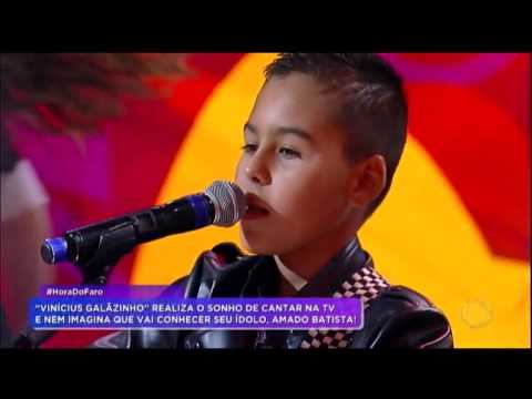 "Vinícius Galãnzinho" realiza o sonho de cantar na TV