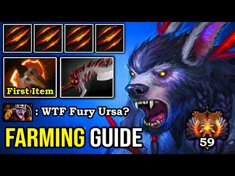 NEW 2020 FARMING GUIDE FIRST ITEM BATTLE FURY URSA Deleted Timber in 2 Seconds 8500 MMR DotA 2