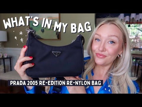 WHATS IN MY BAG | PRADA RE EDITION 2005 NYLON BAG REVIEW | Laura-Lee