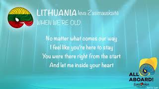 Ieva Zasimauskaité - When We&#39;re Old (Lithuania) [Karaoke Version]