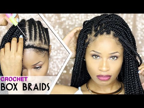 How To ➟ CROCHET BOX BRAIDS 🔥 (looks like the real thing! free-parting)