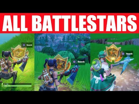 ALL SECRET BATTLE STARS season 10 - Fortnite Week 1 to 5 locations (Season x)