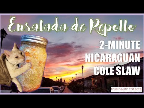 2-minute Ensalada de Repollo Recipe! - Nicaraguan Cole Slaw in a Blender / Cat Lady Fitness