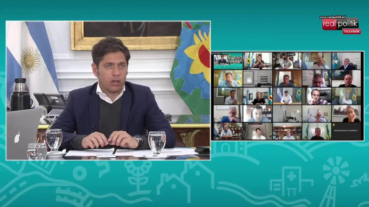 Kicillof y Cuattromo participaron de una encuentro virtual con intendentes bonaerenses
