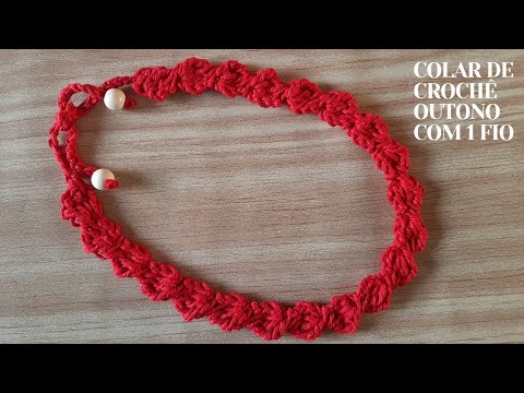 AUTUMN CROCHET NECKLACE WITH 1 STRAND