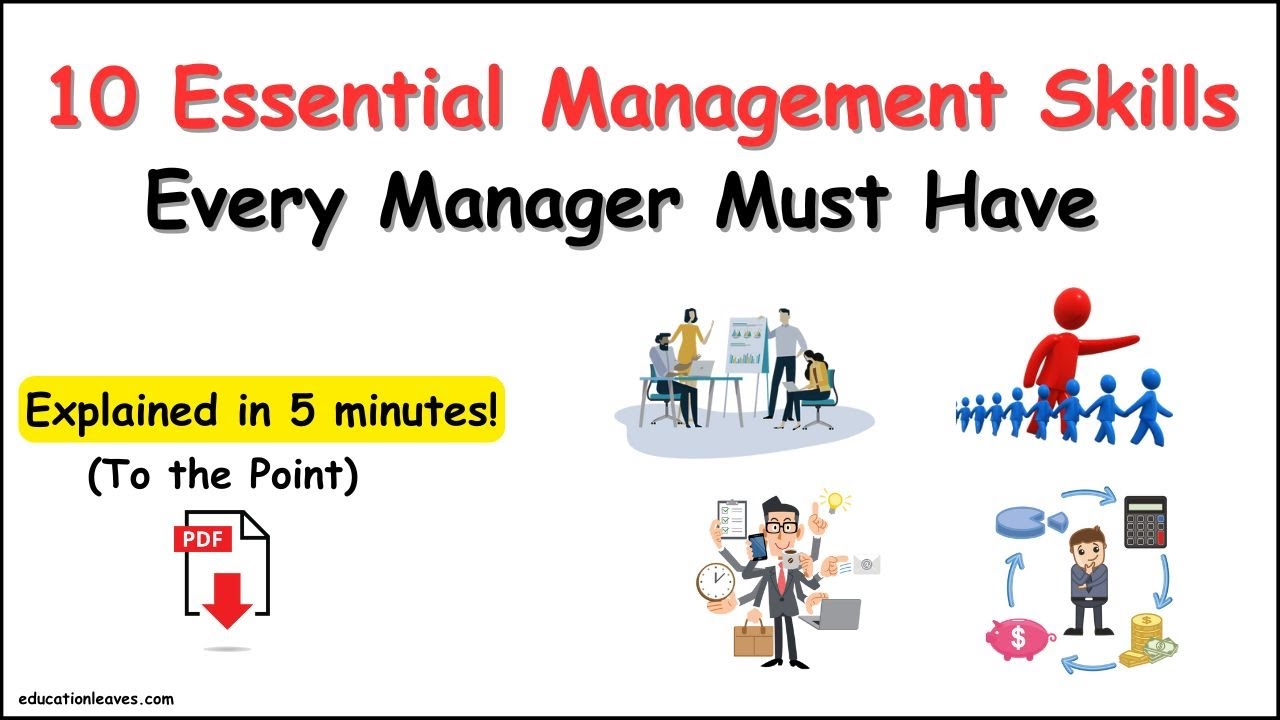 Management skills | 10 Management skills every manager should have.