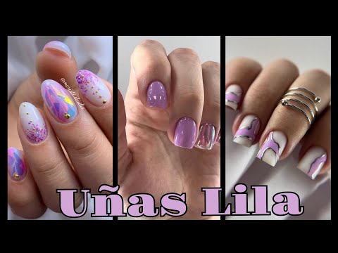 UÑAS EN TENDENCIA LILA 2024 #uñas #tendenciasmoda #uñasprincipiantes #nailart #uñasdecoradas #nail