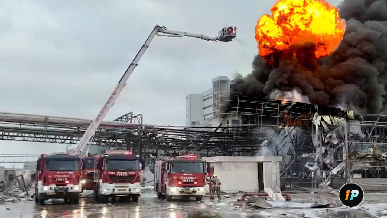 Ataque com míssil iraniano provoca incêndio em fábrica de produtos químicos no Sul de Israel 