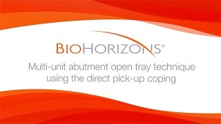 Multi-unit abutment open tray technique using the direct pick-up coping