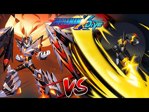 Crimson Valstrax Zero Vs Shadow Armor X - Mega Man X DiVE (Mobile Controls PvP)