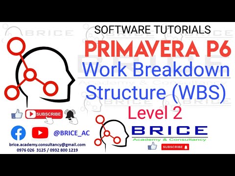 PRIMAVERA P6 WBS WORK BREAKDOWN STRUCTURE Part2: P6 Lesson 3.1
