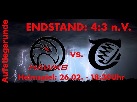 Heimsieg: ESC Hassfurt HAWKS vs. Trostberg Chiefs - Meisterrunde 22/23 - Endstand 4:3n.V. - 26.02.23