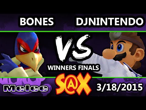 S@X - DJ Nintendo (Dr. Mario) Vs. Bones (Falco) SSBM Winners Finals - Smash Melee