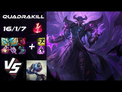 MID Kassadin vs Fizz [QUADRAKILL] - EU Challenger Patch 25.22