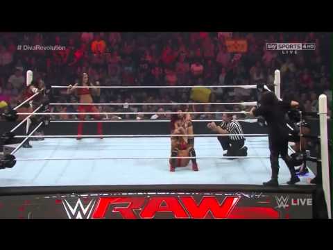 WWE RAW 08.10.15 Team Bella vs. Team B.A.D. (720p)