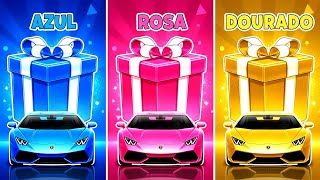 ESCOLHA SEU PRESENTE! 🎁 Azul, Rosa ou Dourado! ⭐ Você Tem Sorte? 🎮😱