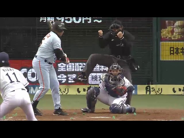 【4回表】ライオンズ・岸 スローカーブで見逃し三振!! 2015/3/15 L-G