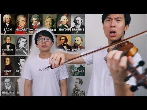作曲家VIOLIN CHARADES（但我們不能演奏作曲家）。 (COMPOSER VIOLIN CHARADES (but we can't play the composer))