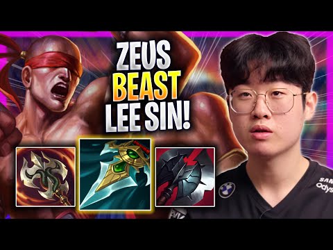 ZEUS IS A BEAST WITH LEE SIN! - T1 Zeus Plays Lee Sin TOP vs Aatrox! | Season 2023