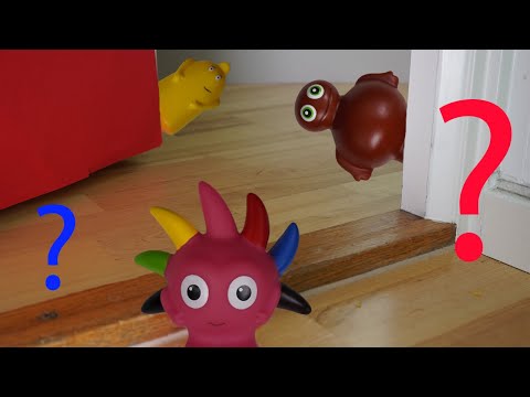 Babblarna knackar på -  Vem gömmer sig bakom dörren? Träna på färger - lek och lär med Babblarna