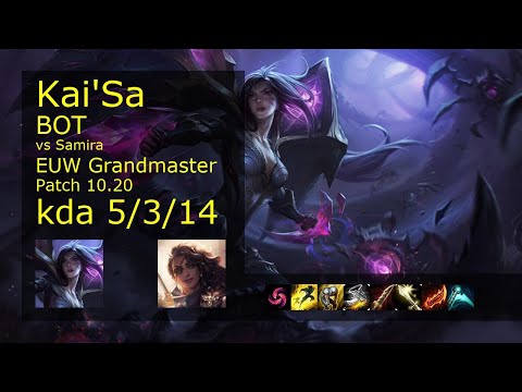 Kai'Sa ADC & Pantheon vs Samira & Thresh - EUW Grandmaster 5/3/14 Patch 10.20 Gameplay