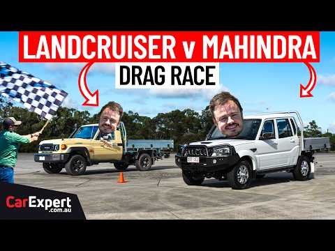 Drag Race: Mahindra Pik-Up v Toyota LandCruiser 70 Series 4-cylinder & V8