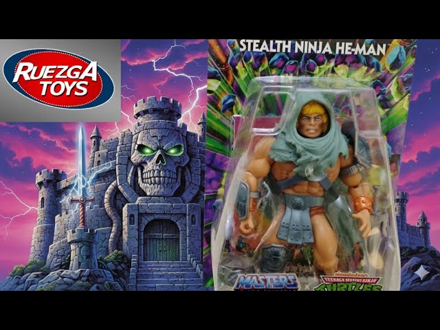 Vídeo relacionado con Masters of the Universe Origins Turtles of Grayskull Donatello Figura de acción articulada de la Guerra de los reptiles, juguete de Donnie de la unión de los mundos de las Tortugas Ninja y MOTU, JBM98