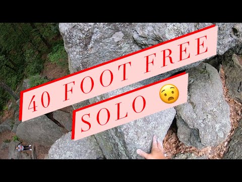 Climbing a 40 Foot Rock Wall with No Rope | POV video | Raw Footage