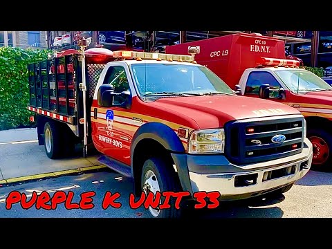 🌟 FLEET FRIDAY 🌟 FDNY PURPLE K UNIT 33 - DRY CHEMICAL FIRE SUPPRESSION AGENT FIREICE GEL SOLUTION