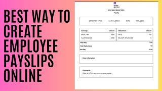 HOW to Create Employee Payslips Online – Step-by-Step Walkthrough