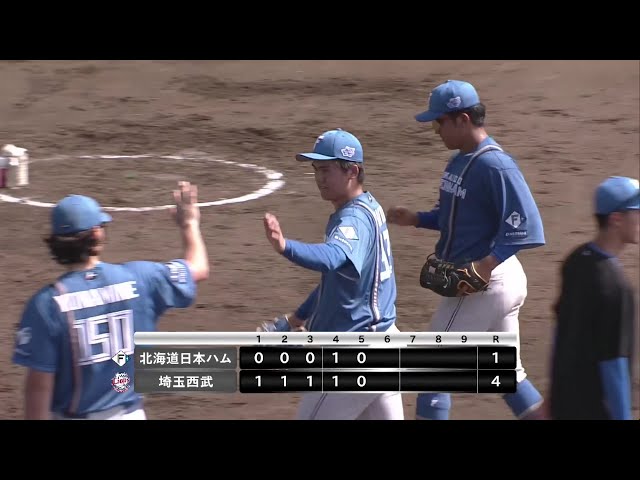 [Farm] Three outs! The Fighters 'Ryusei Fujita makes an impression with a powerful pitch that doesn't allow the runners to reach base! July 5, 2025 Saitama Seibu Lions vs Hokkaido Nippon-Ham Fighters