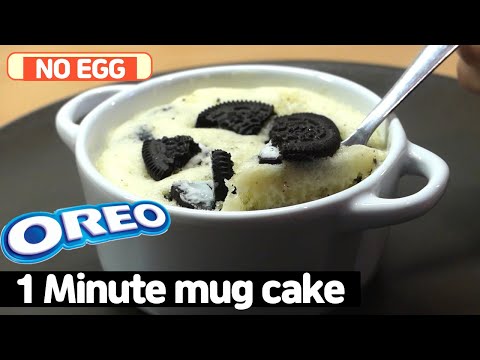 Eggless OREO Mug cake without oven | 1 min Microwave Oreo cake in a mug Recipe