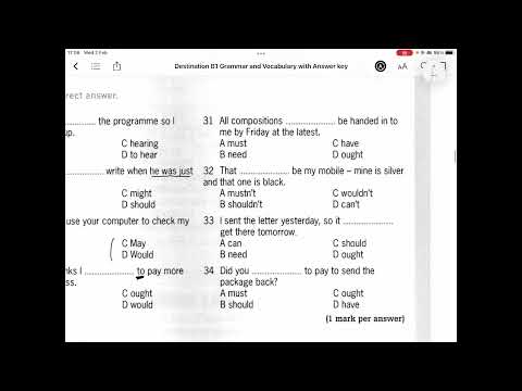 Destination B1 Review 7 (ôn tập unit 19, 20, và 21) hướng dẫn làm bài tập và và Progress Test 1