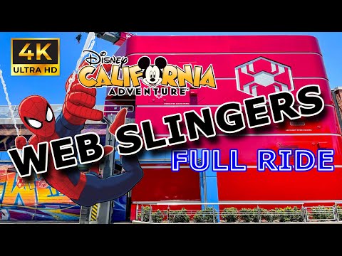 Web Slingers A Spiderman Adventure Full Ride in 4k - California Adventure - June 2023