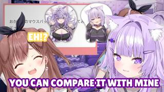 Korone Touch Okayu's Oppai Mousepad and Compare it With the Real One
