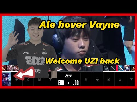 EDG ALE & JDG Ruler hovered Vayne to welcome UZI back