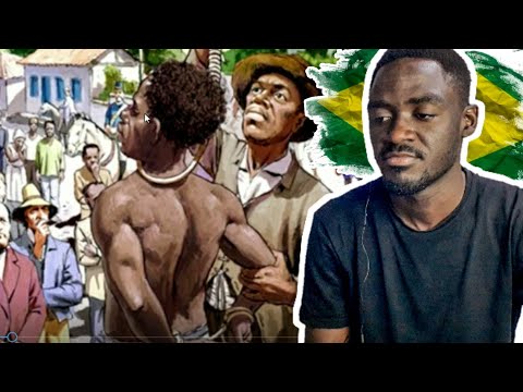 African Professor Reacting to the Life of Slaves in Brazil