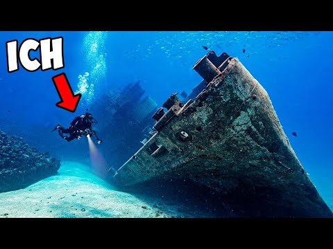 Ich tauche in ein VERSUNKENES KRIEGSSCHIFF!