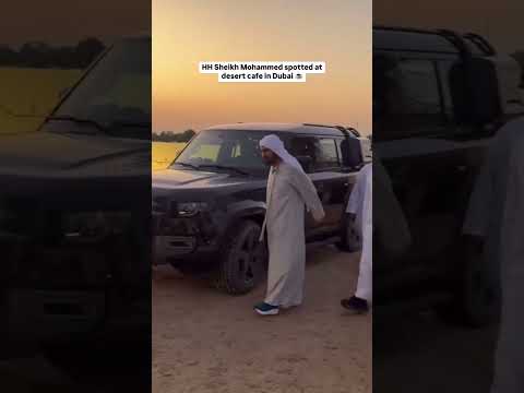 HH Sheikh Mohammed was spotted at a desert cafe in Dubai! 😱☕#SheikhMohammed #Dubai