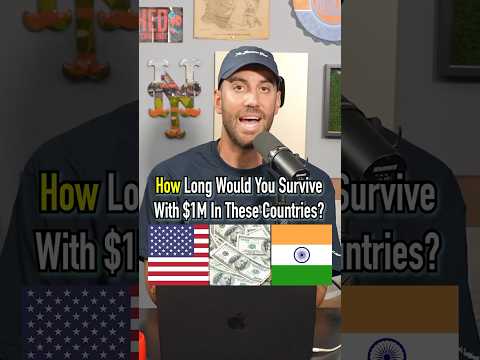 How Long Would You Survive With $1 Million In These Countries? #shorts #world #india #brazil #money