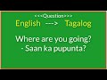 English to Tagalog Translation | Basic Filipino or Tagalog Questions