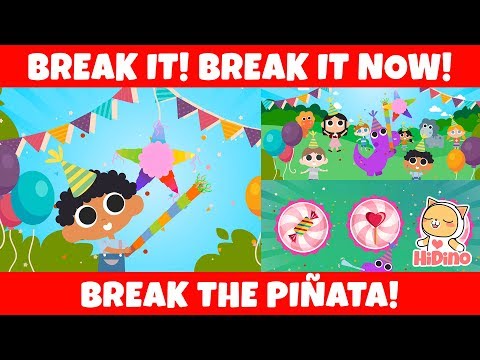 Break The Piñata | Hit It And Break The Piñata! | HiDino Kids Songs