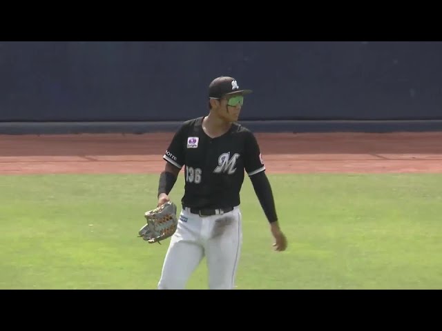 【ファーム】マリーンズ・藤田和樹 レフト前へ落ちるかという打球を見事なダイビングキャッチ!!  2024年8月1日 北海道日本ハムファイターズ 対 千葉ロッテマリーンズ