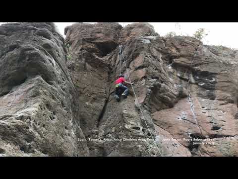 Rock Climbing in Tenerife. Arico Route Rebecca (5+)