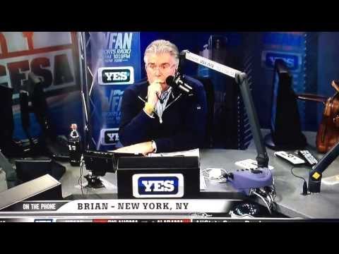 Mongo asks Mike Francesa how much it's going to snow. Mike is not amused with this fool.
