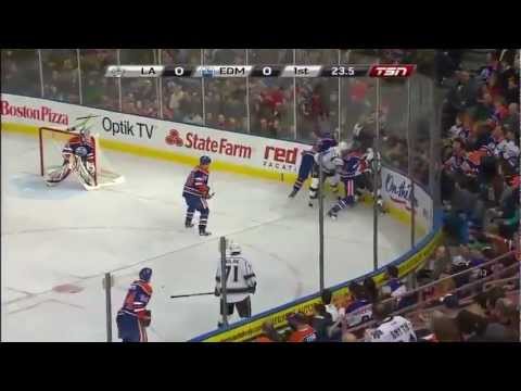 Los Angeles Kings @ Edmonton Oilers 01/24/2013 Nail Yakupov game tying goal