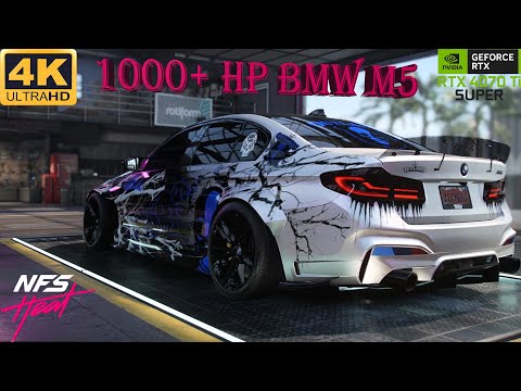 NFS HEAT | 1000+ HP BMW M5 CUSTOMIZATION AND GAMEPLAY | ULTRA GRAPHICS 4K 60FPS
