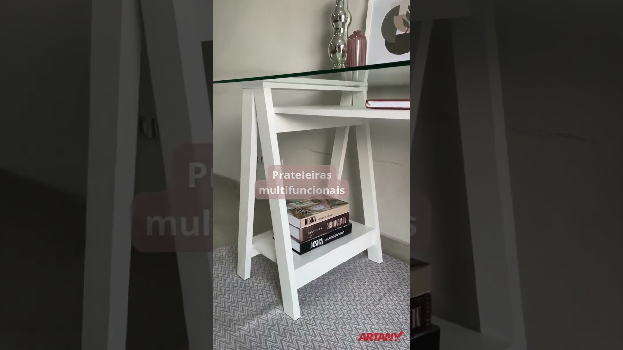 Thumbnail do vídeo - Escrivaninha Cristal - Branco